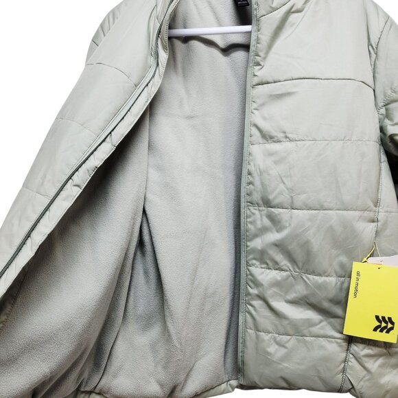 All In Motion Womens Quilted Puffer Jacket With Tags Size Medium Sage Green - Picture 10 of 10